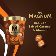 MAGNUM BON BON SALTED CARAMEL & ALMOND ICE CREAM BITES X12 204ML thumbnail 3