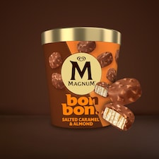 MAGNUM BON BON SALTED CARAMEL & ALMOND ICE CREAM BITES X12 204ML thumbnail 4