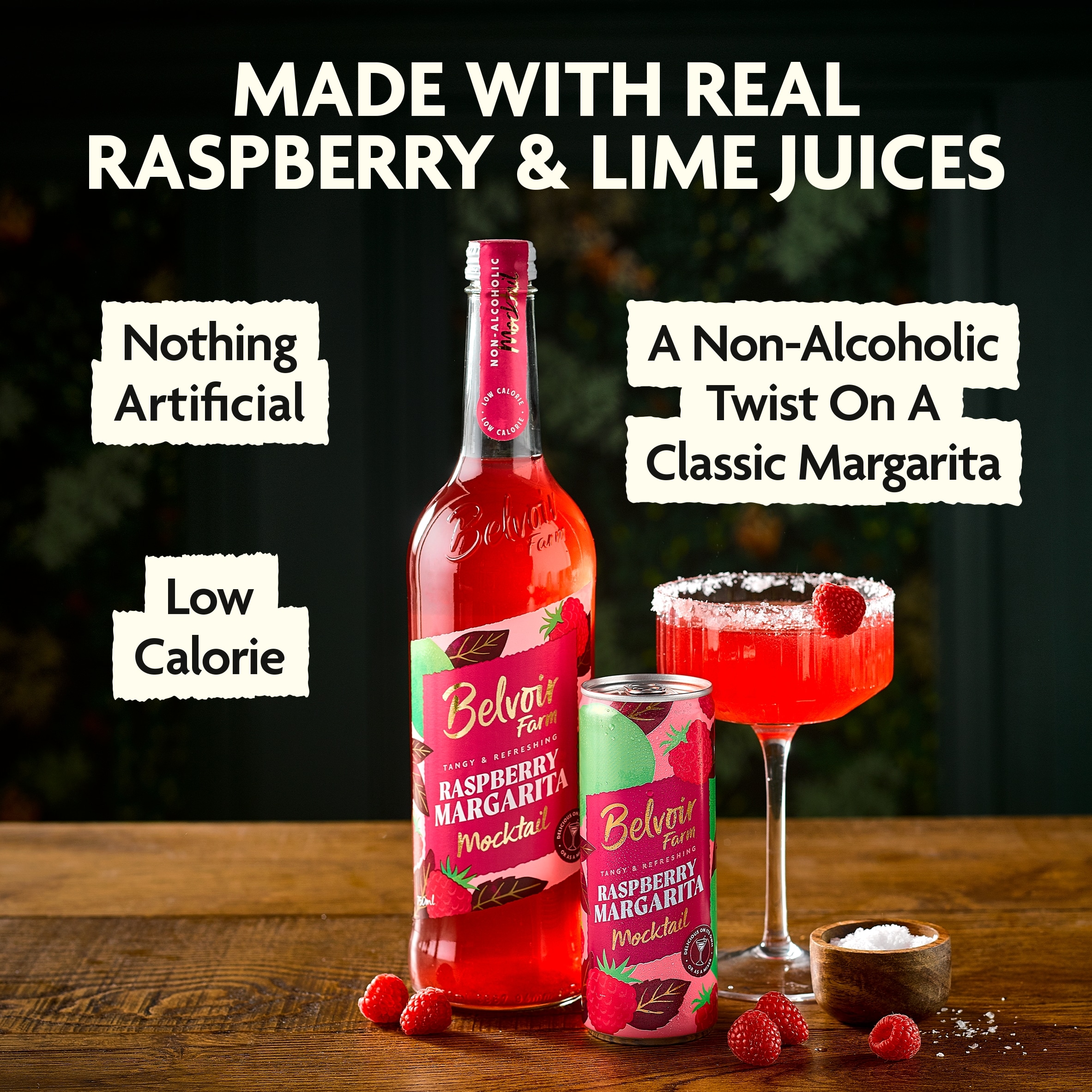 Belvoir Farm Non-Alcoholic Raspberry Margarita 250ml thumbnail 2