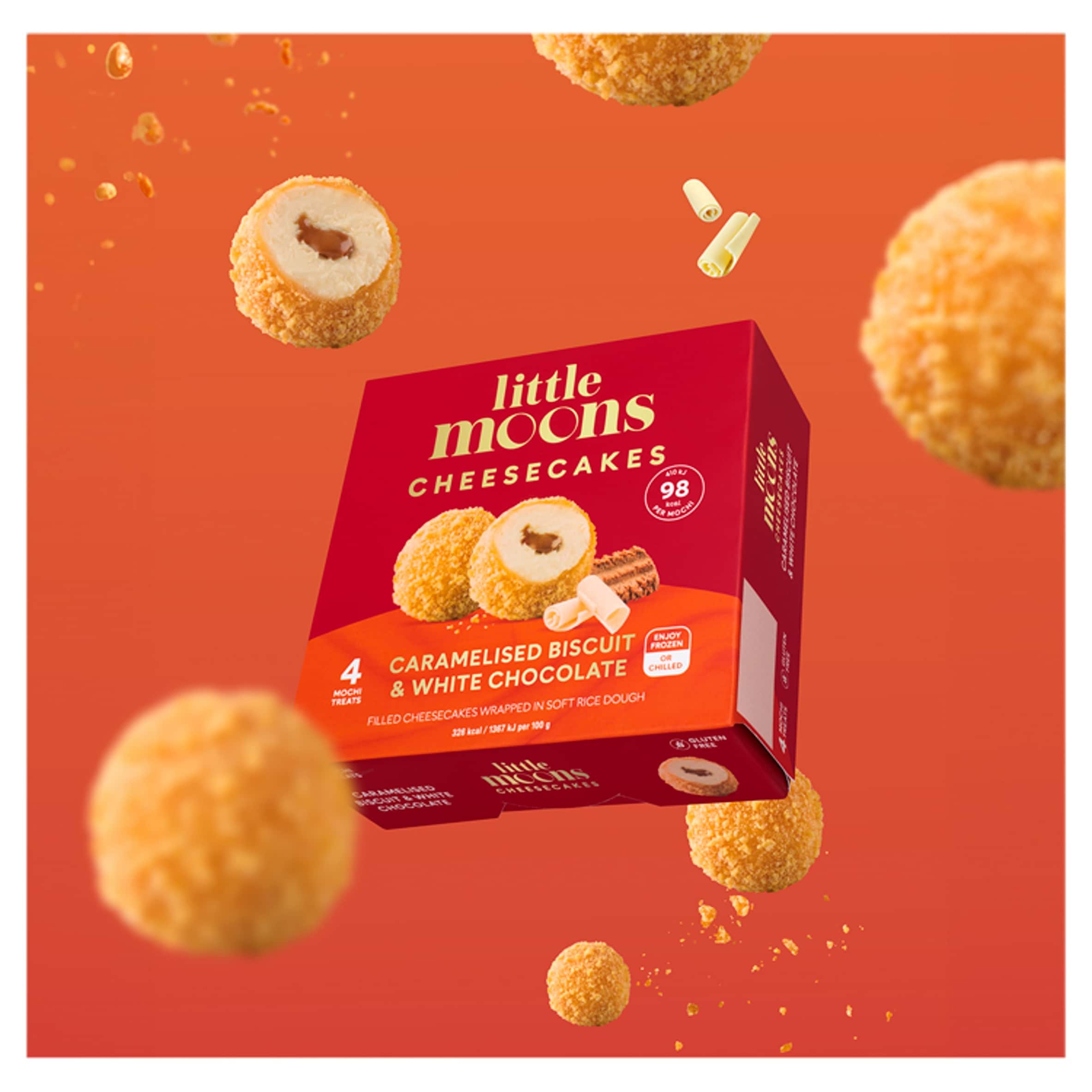 Little Moons Cheesecakes - Caramelised Biscuit & White Chocolate 4x30g thumbnail 2