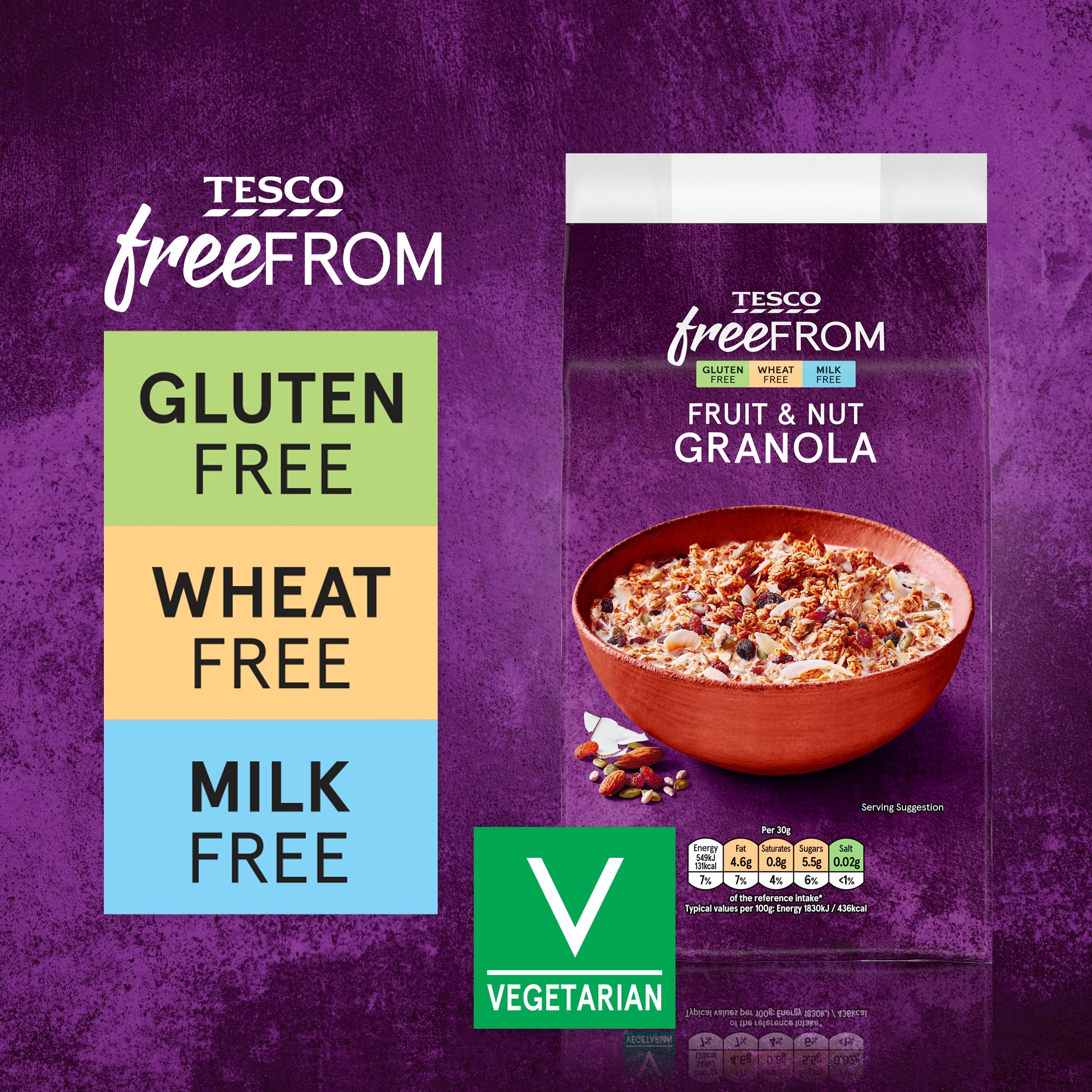Tesco Free From Fruit & Nut Granola 350g thumbnail 2