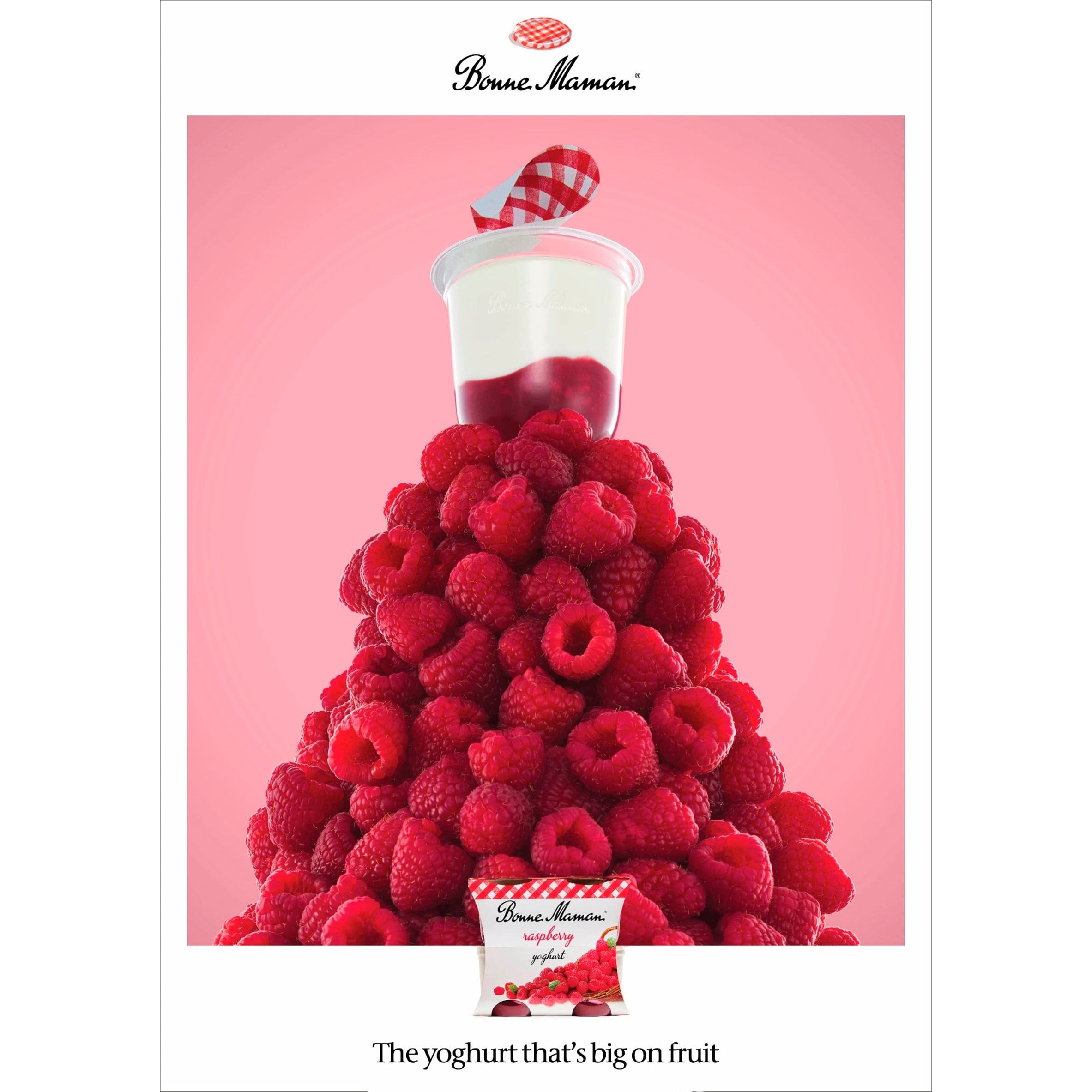 Bonne Maman Raspberry Yoghurt 4x115g thumbnail 2