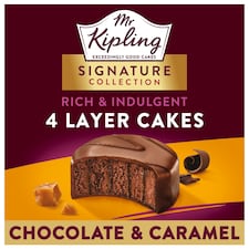 Mr Kipling Signature Collection Layer Cakes - Chocolate & Caramel 4 Pack