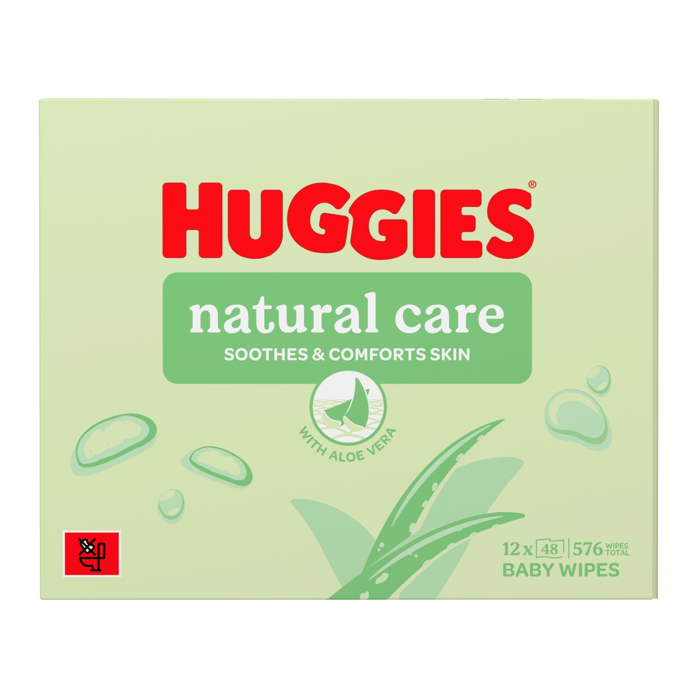 Huggies Natural Care 0% Plastic Baby Wipes 12x48 576 Wipes