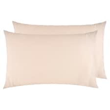 F&F Home Natural Cotton Rich Housewife Pillowcase Pair