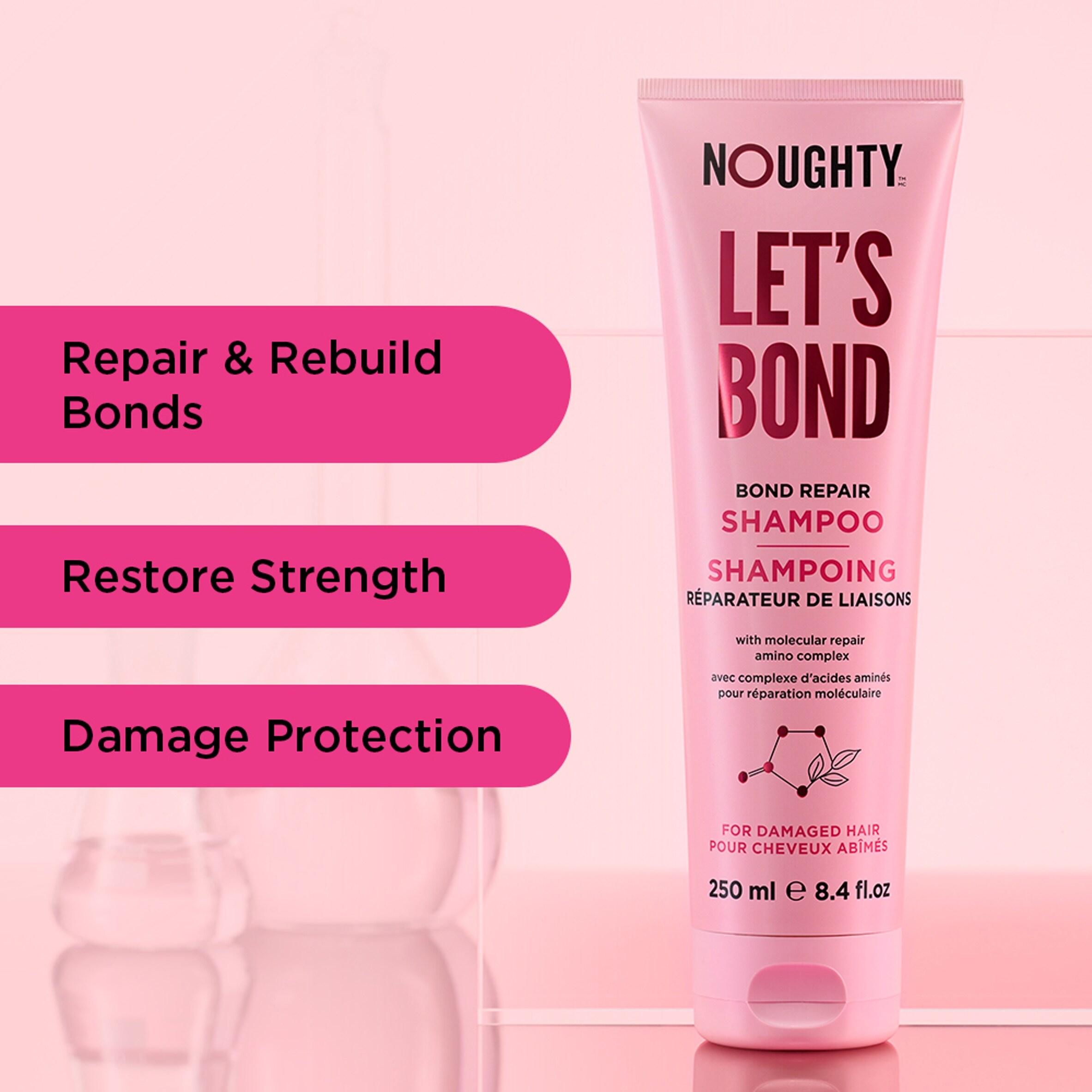 Noughty Let's Bond Bond Repair Shampoo 250ml thumbnail 2