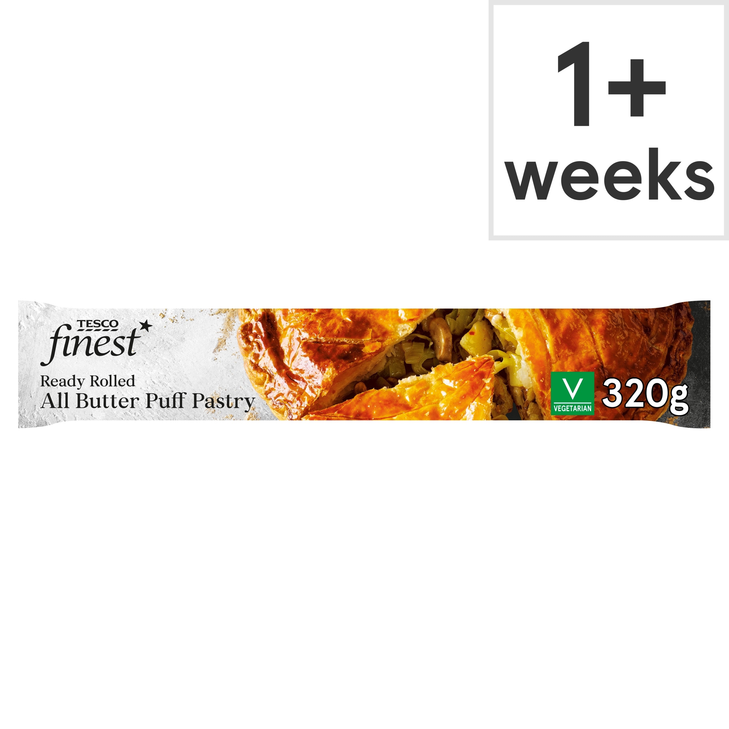 Tesco Finest Ready Rolled All Butter Puff Pastry 320g