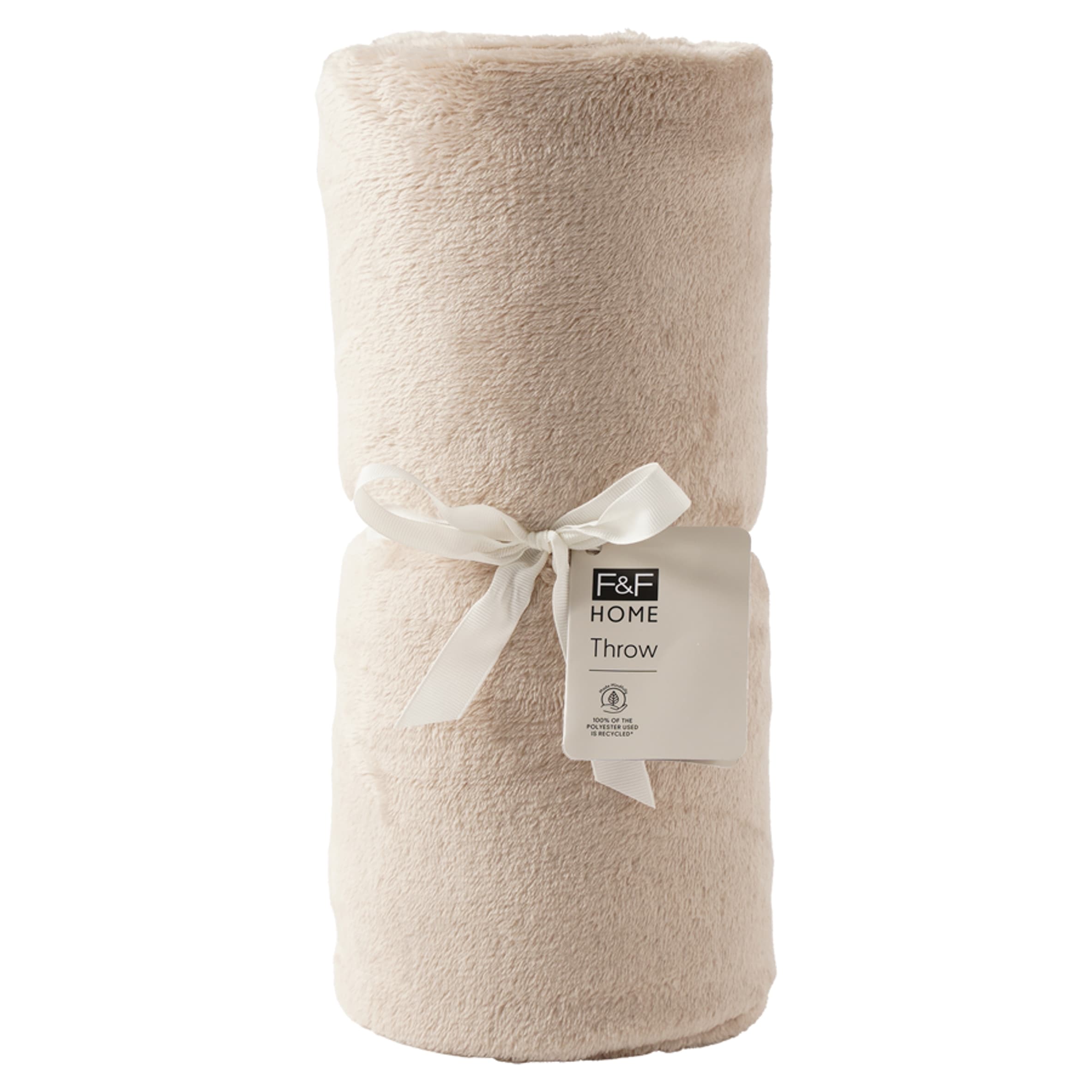 F&F Home Super Soft Throw - Mink