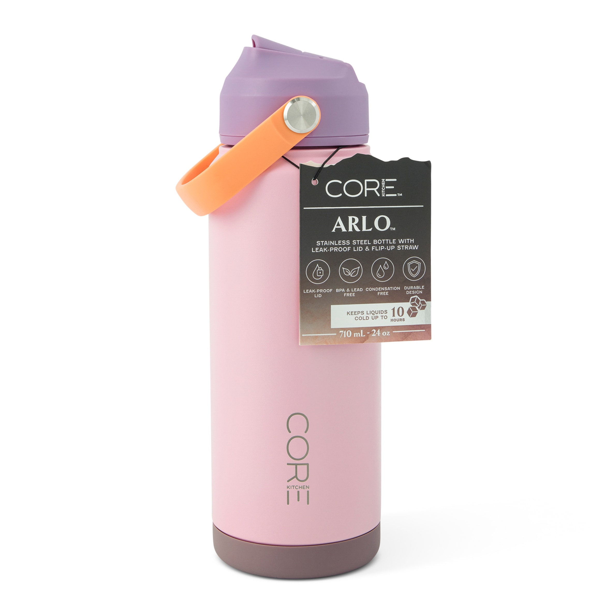 Core Kitchen Pink Tonal Arlo Water Bottle 709Ml