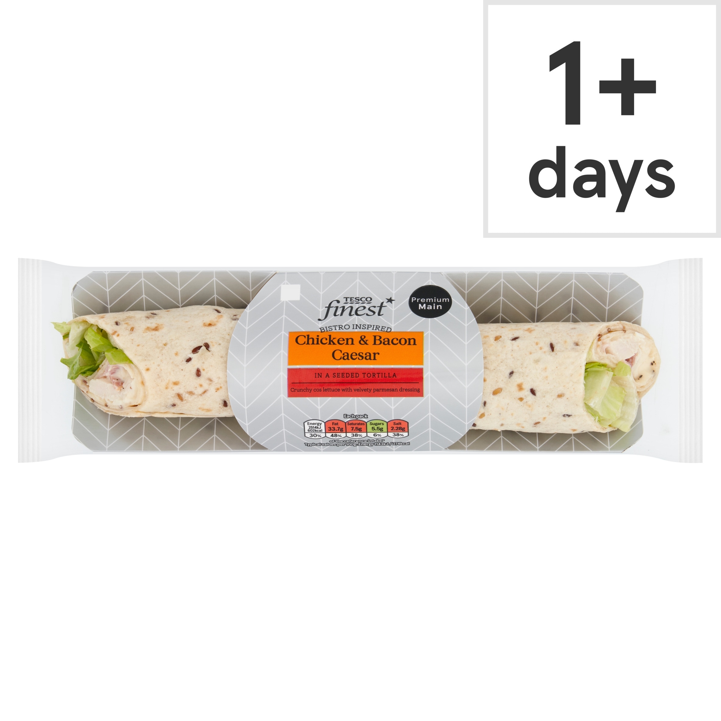 Tesco Finest Bistro Inspired Chicken & Bacon Caesar Wrap