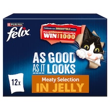 Felix As Good As it Looks Meaty Selection in Jelly Wet Cat Food 12x85g