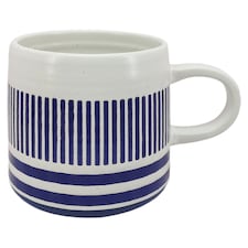 F&F Home Navy Mixed Stripe Mug
