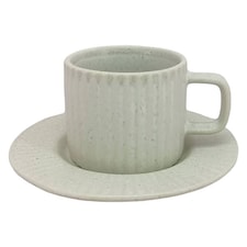 F&F Home Vienna Ribbed Espresso Cup & Saucer