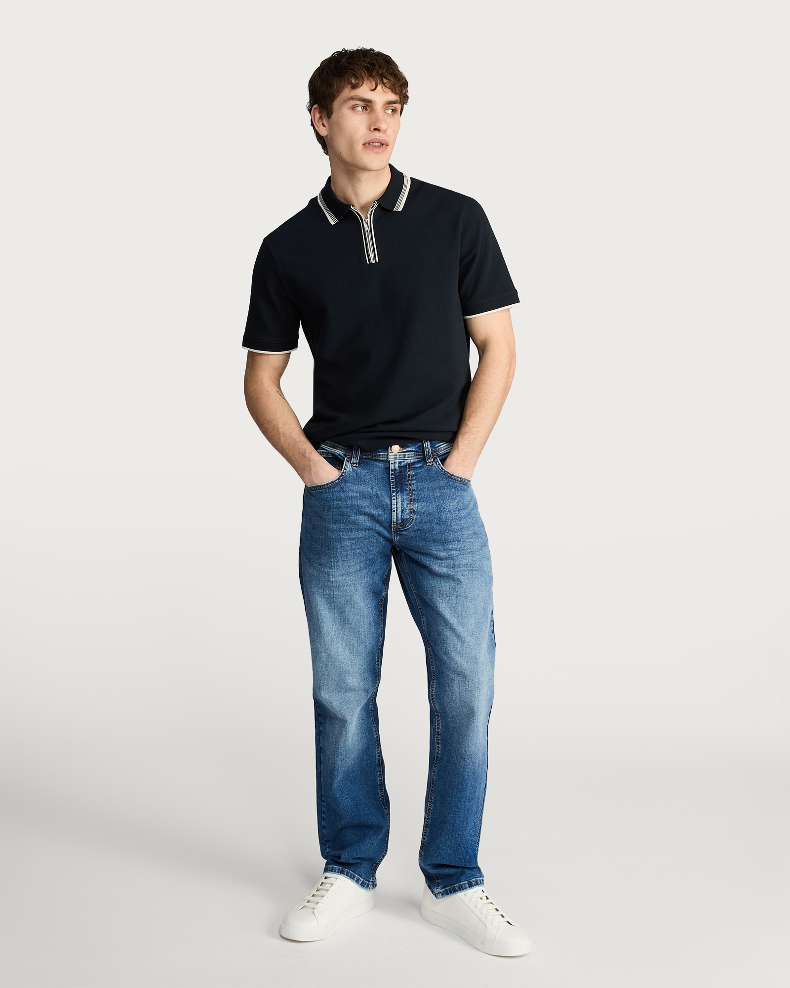 F&F FREEF!T® Straight Fit Cotton Rich Jeans in Blue