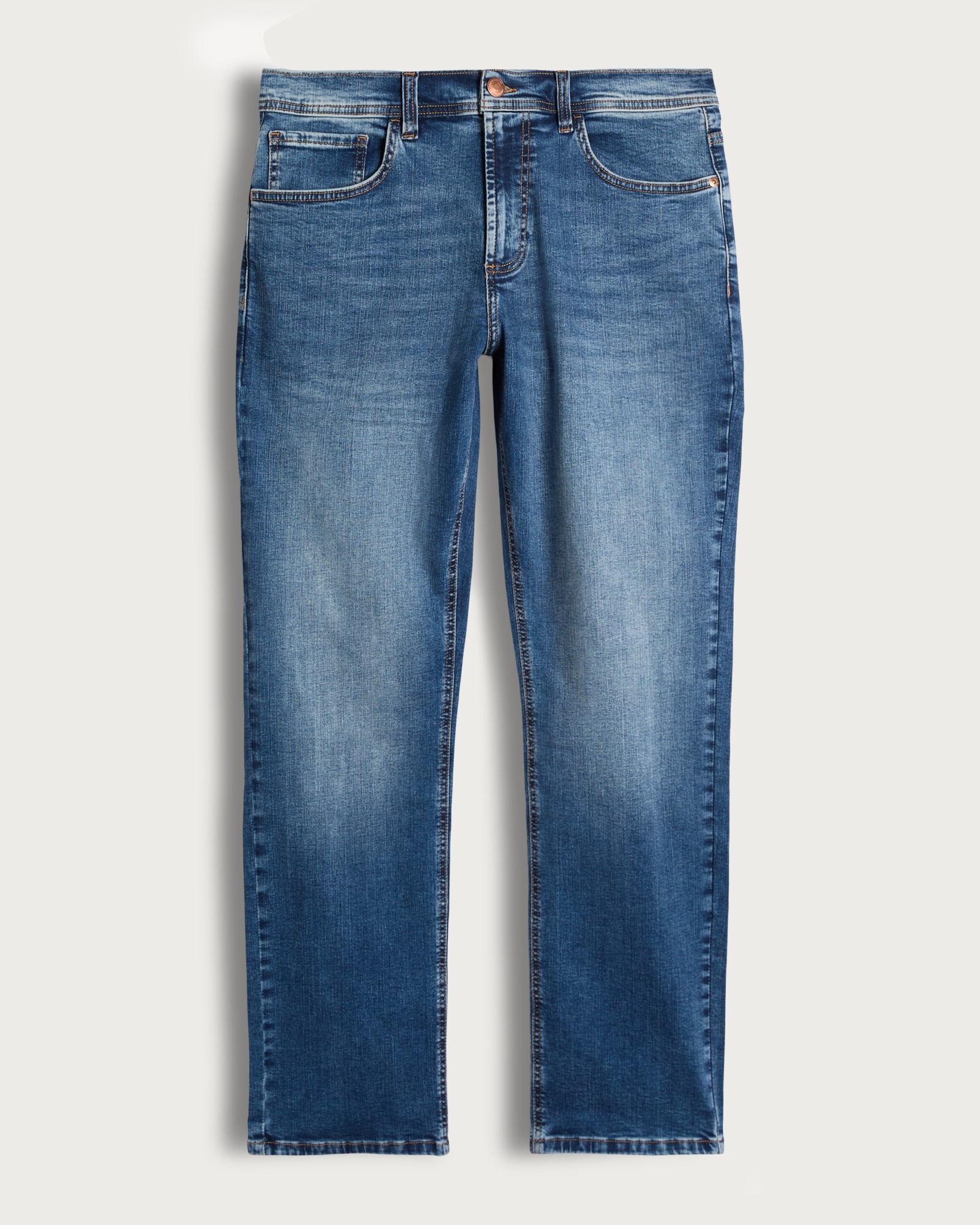 F&F FREEF!T® Straight Fit Cotton Rich Jeans in Blue thumbnail 4