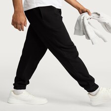 F&F Cotton Rich Slim Fit Drawstring Cuffed Joggers in Black thumbnail 2