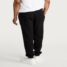 F&F Cotton Rich Slim Fit Drawstring Cuffed Joggers in Black thumbnail 3