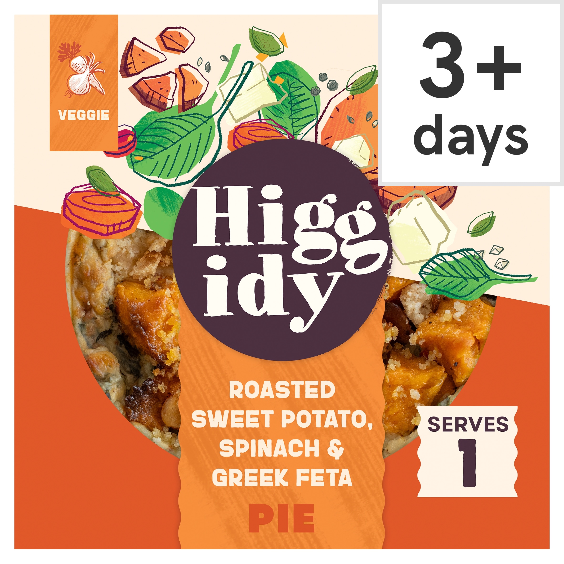 Higgidy Roasted Sweet Potato, Spinach & Feta Pie