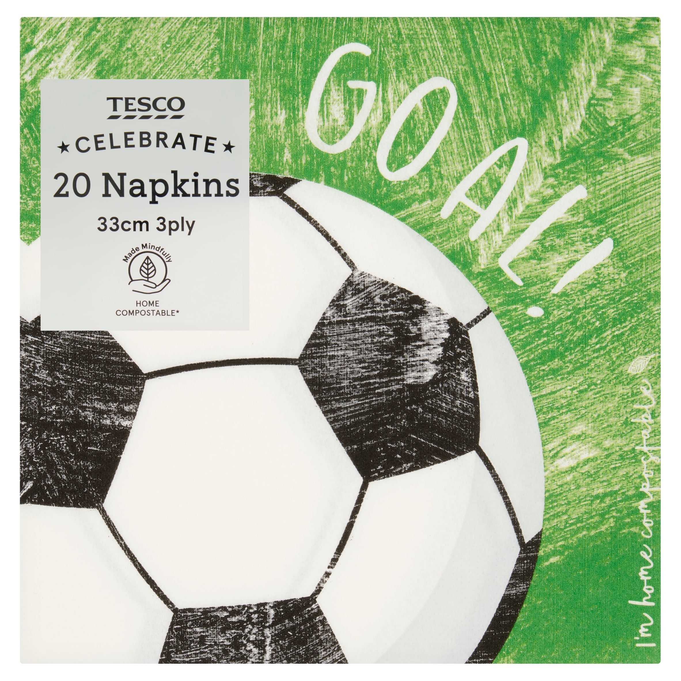 Tesco Football Napkin 20pk