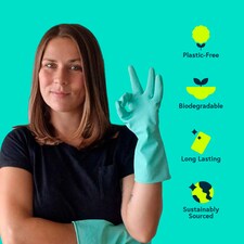 Seep Eco Rubber Gloves Medium Zero Plastic 1 Pair thumbnail 4