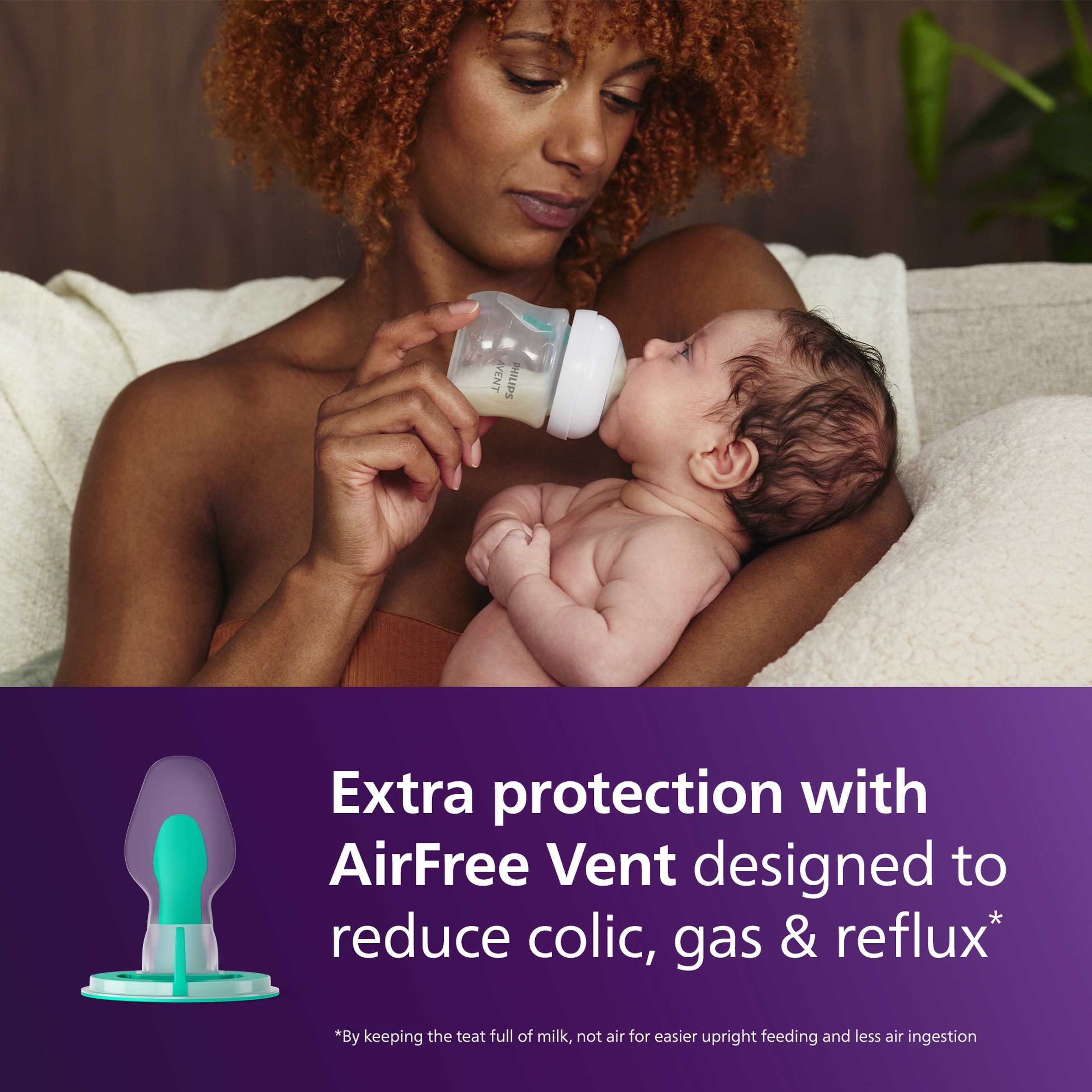 Philips Avent Natural Response Bottle AirFree Vent 0m+ 2 x 125ml thumbnail 4