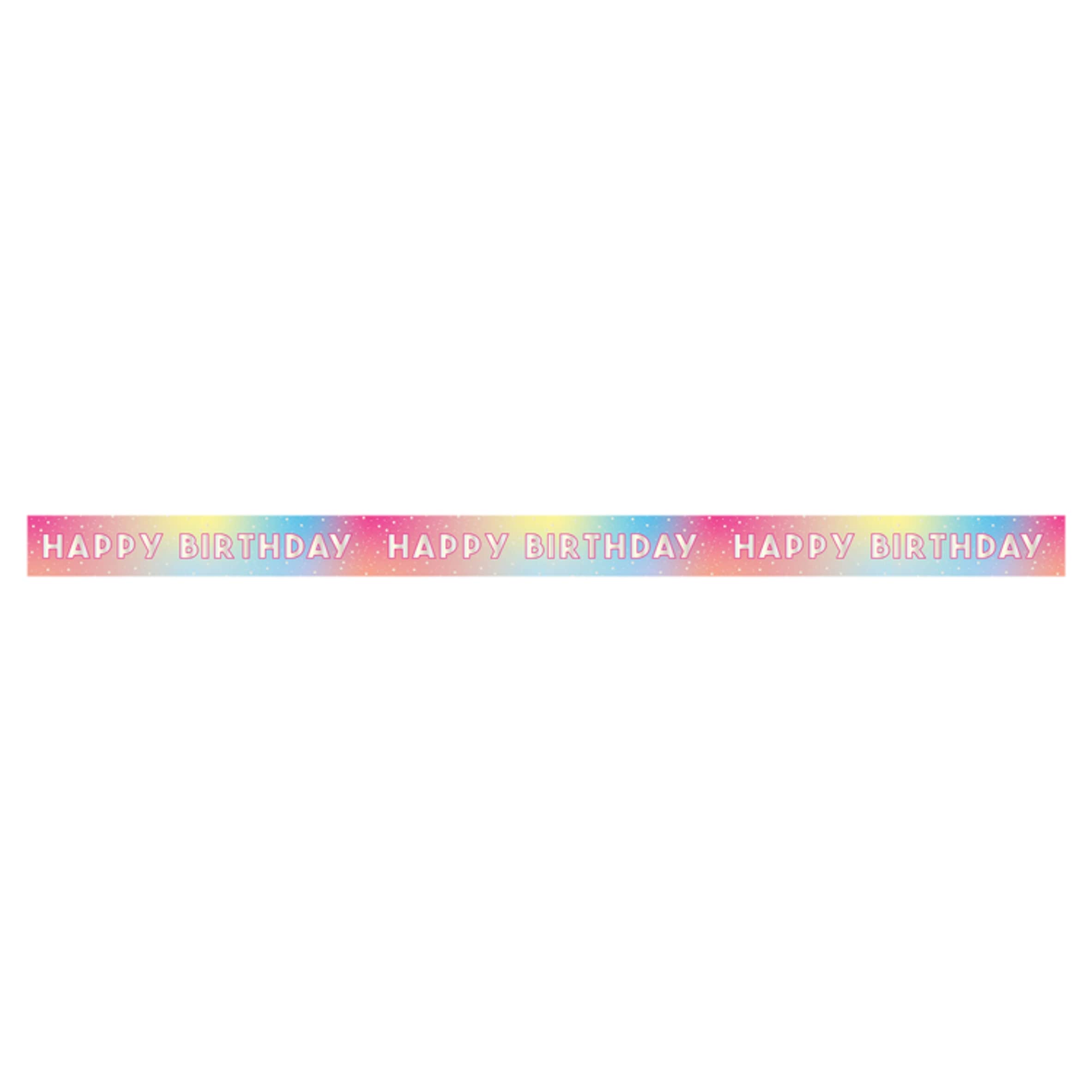 Tesco Pink Happy Birthday Banner 1.8m
