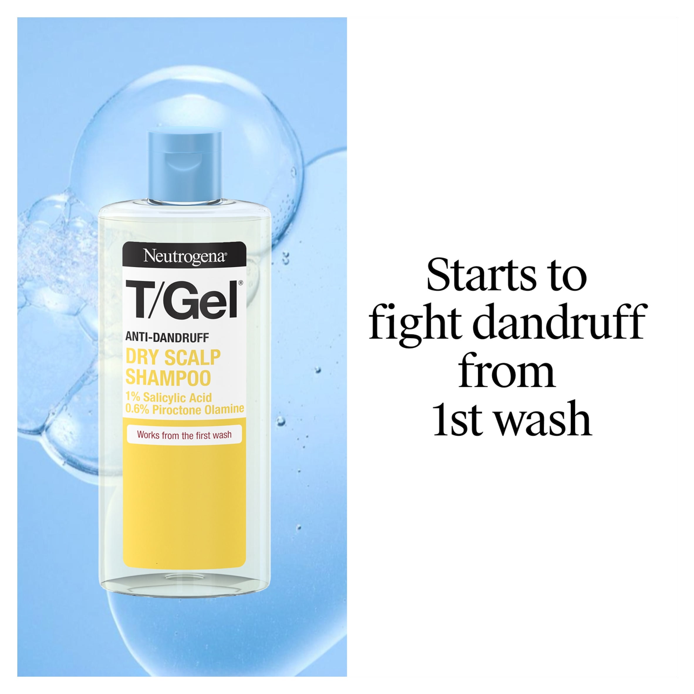 Neutrogena T/Gel Anti-Dandruff Dry Scalp Shampoo 250ml thumbnail 2