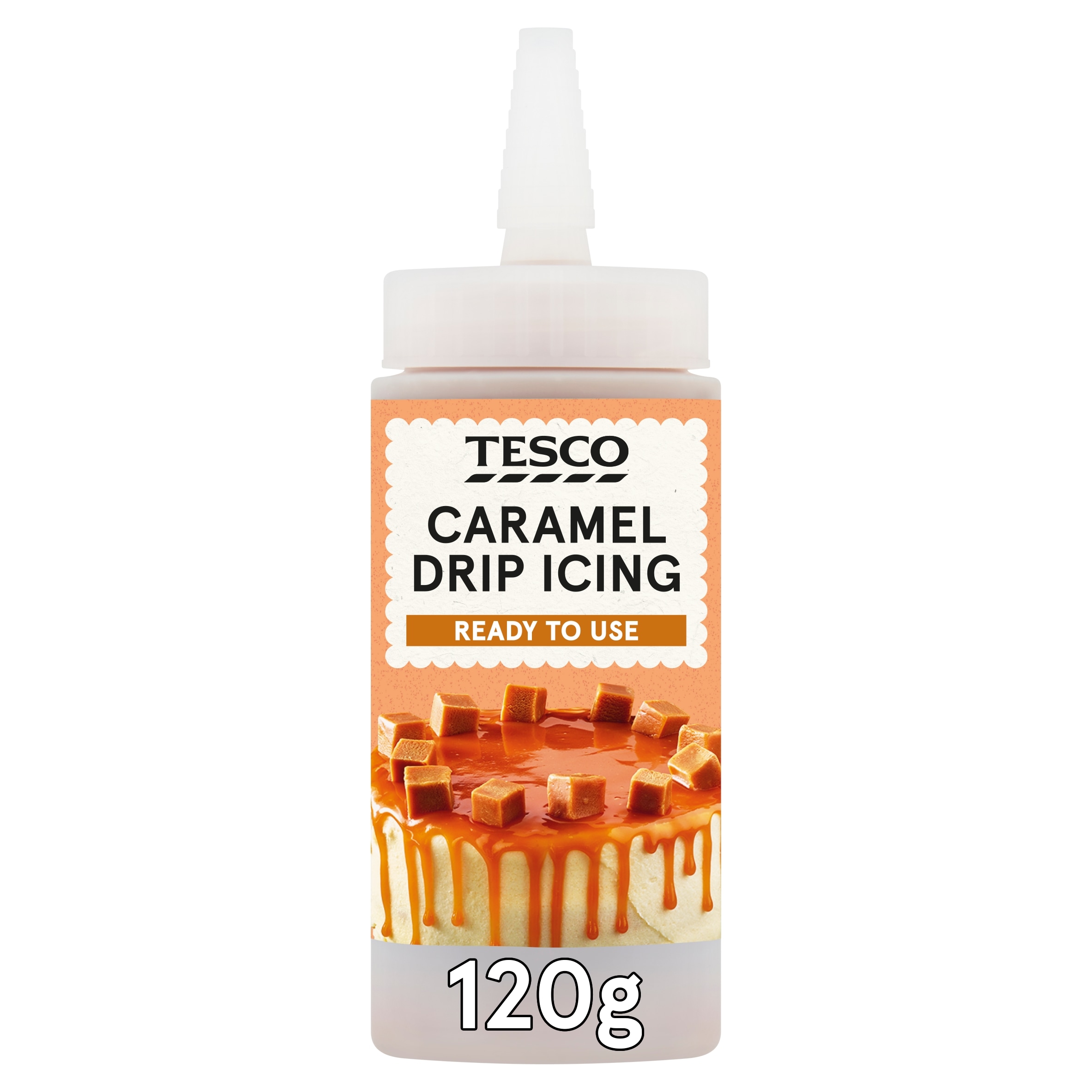 Tesco Carmel Drip Icing 120g
