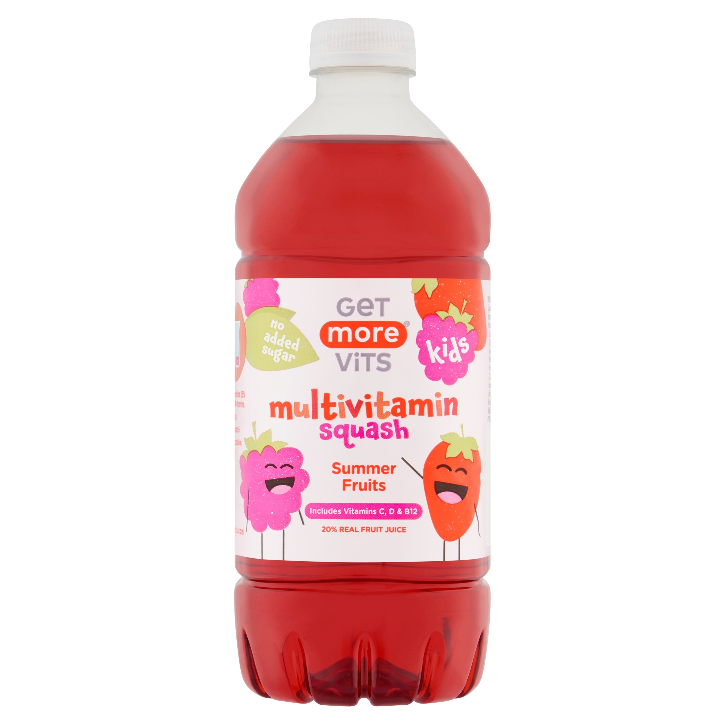 Get More Vits Kids Multivitamin Squash Summer Fruits 750ml