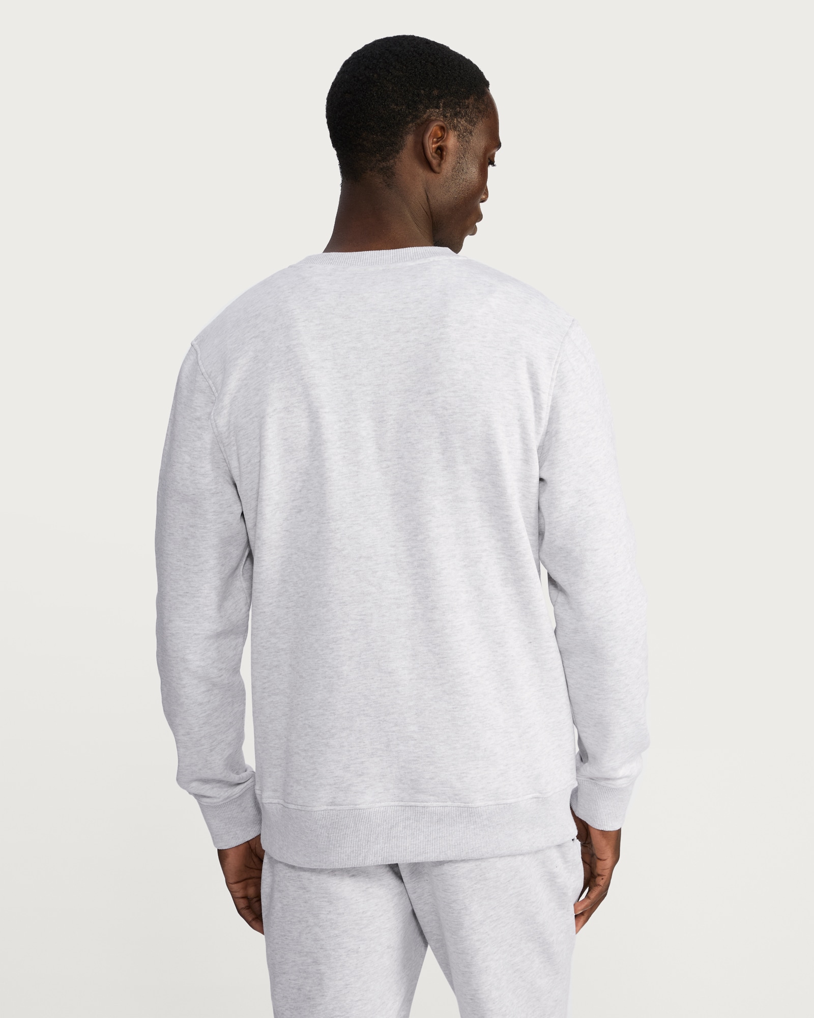 F&F Cotton Rich Crew Neck Sweatshirt in Grey Marl thumbnail 3