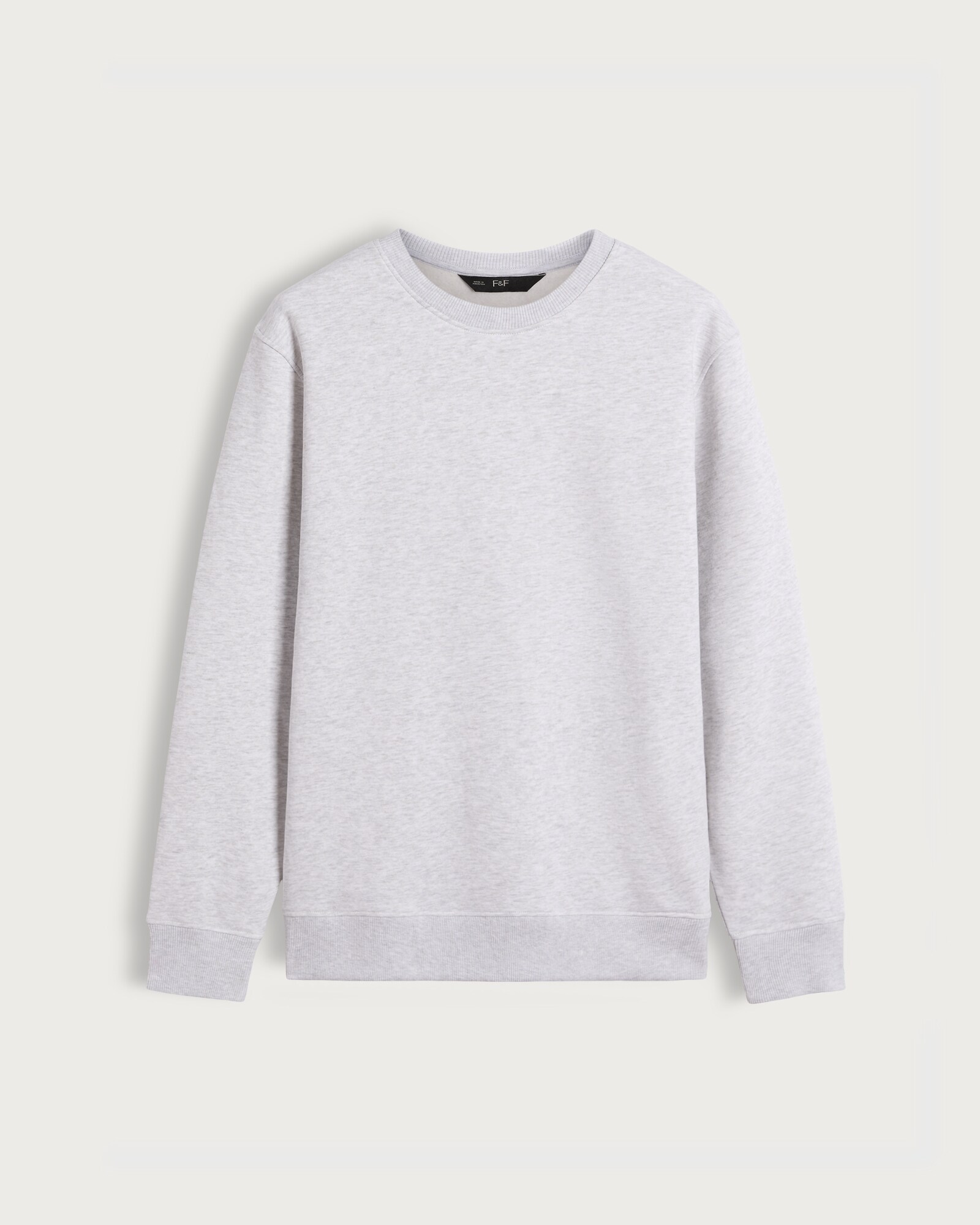 F&F Cotton Rich Crew Neck Sweatshirt in Grey Marl thumbnail 4