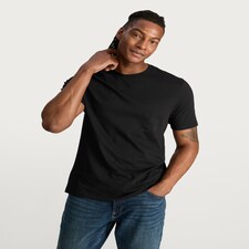 F&F Pure Cotton Regular Fit Crew Neck T-Shirt in Black thumbnail 2