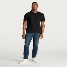 F&F Pure Cotton Regular Fit Crew Neck T-Shirt in Black thumbnail 3