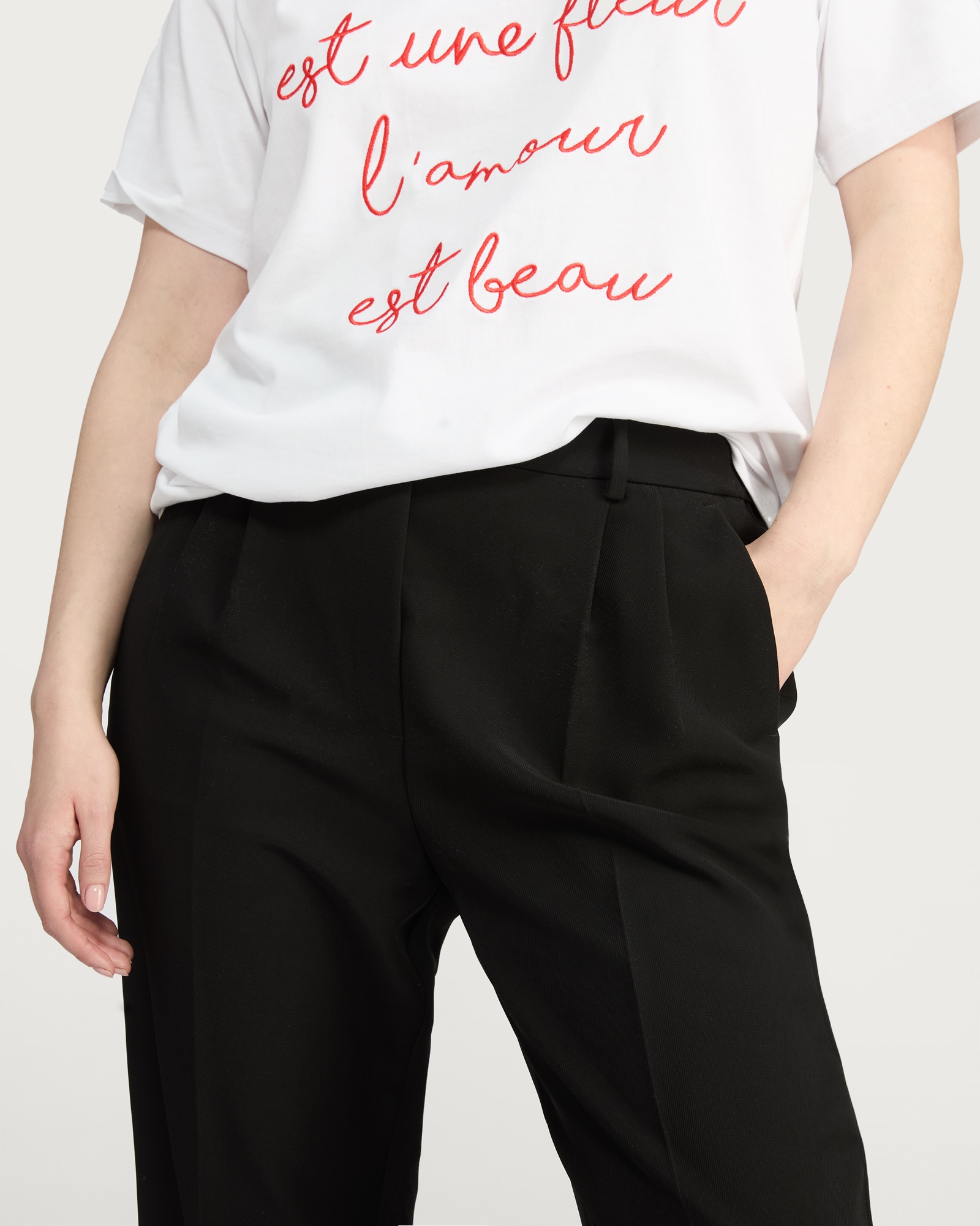 F&F Tailored Tapered Trousers in Black thumbnail 3