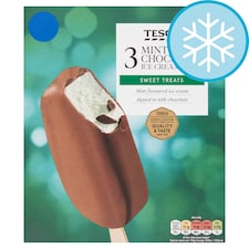 Tesco Mint Chocolate Ice Cream Sticks 3x110ml