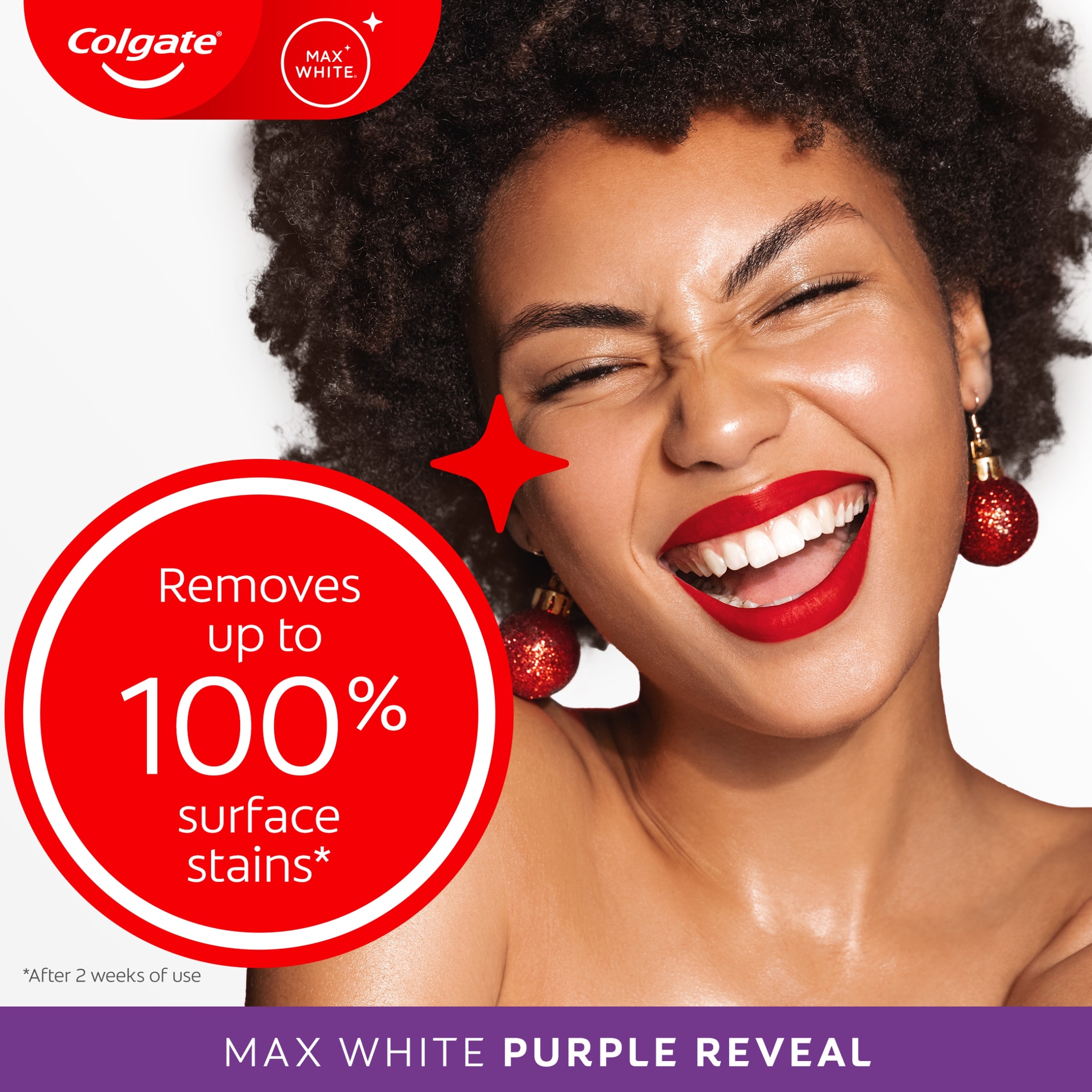 Colgate Max White Purple Reveal Whitening Toothpaste 125ml thumbnail 2
