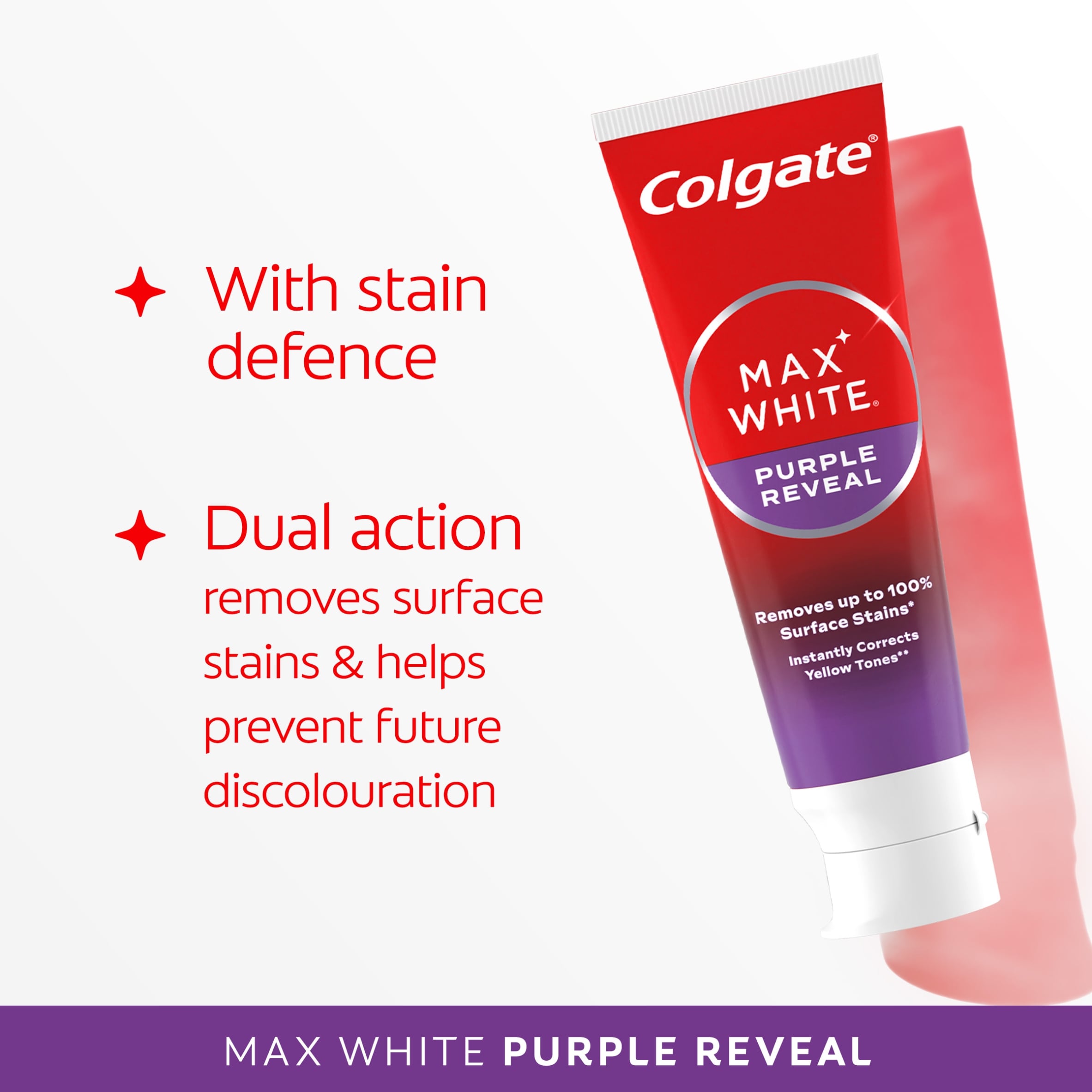 Colgate Max White Purple Reveal Whitening Toothpaste 125ml thumbnail 5