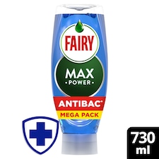 Fairy Max Power Eucalyptus Anti-Bacterial Washing Up Liquid 730ml