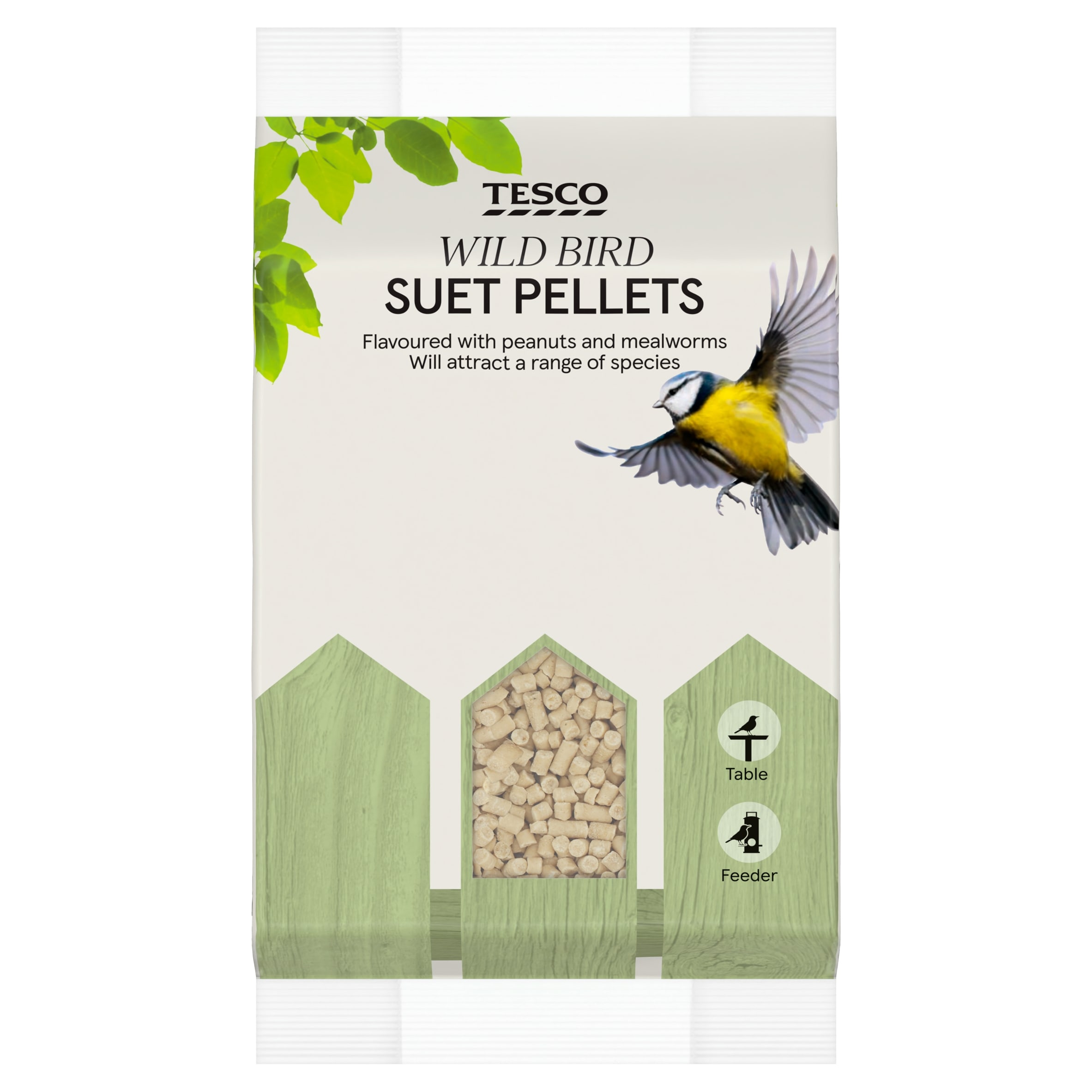 Tesco Wild Bird Suet Pellets with Peanut and Mealworm 1kg