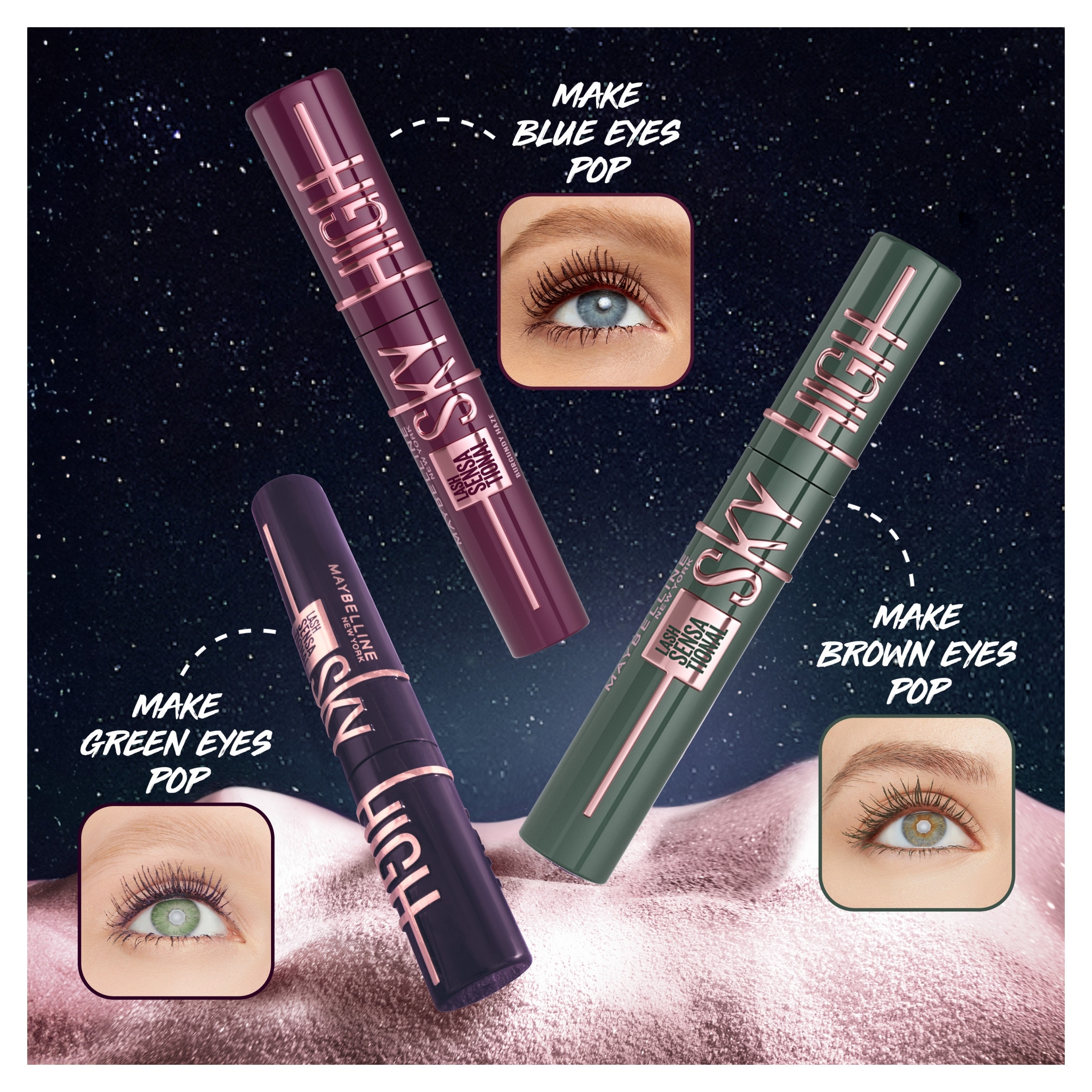 Maybelline Lash Sensational Sky High Mascara, Green Altitude, 7.5ml thumbnail 3