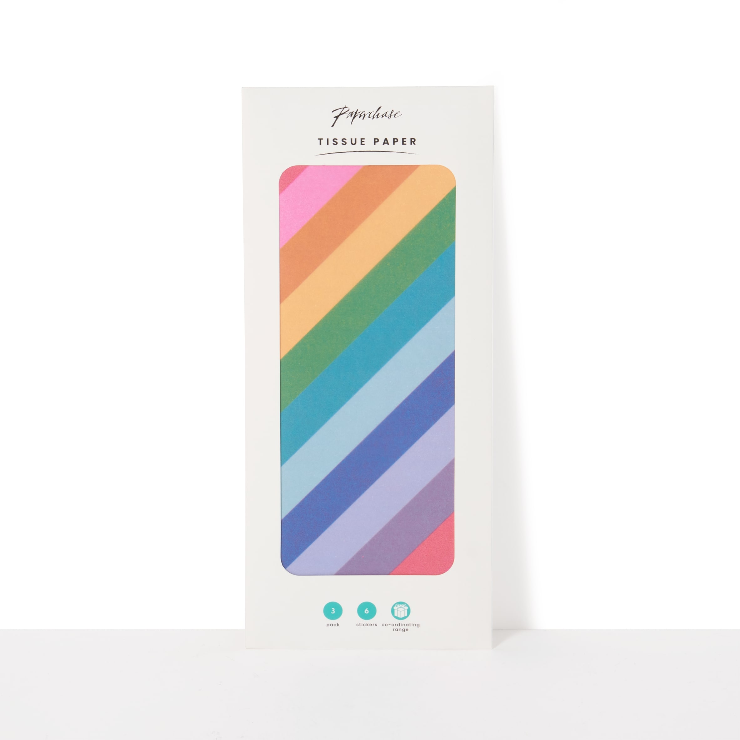 Paperchase Rainbow 3pk Tissue with stickers thumbnail 2