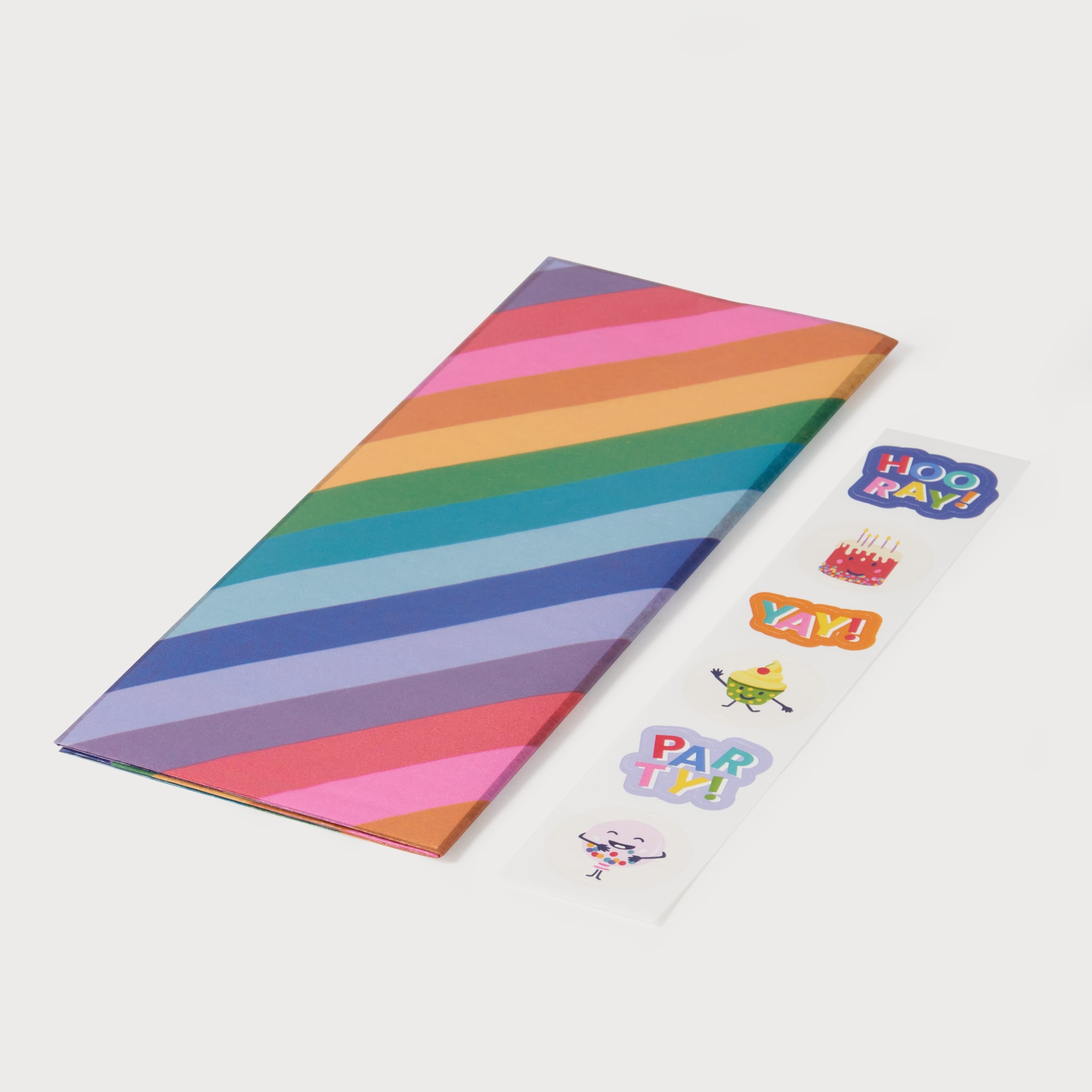 Paperchase Rainbow 3pk Tissue with stickers thumbnail 3