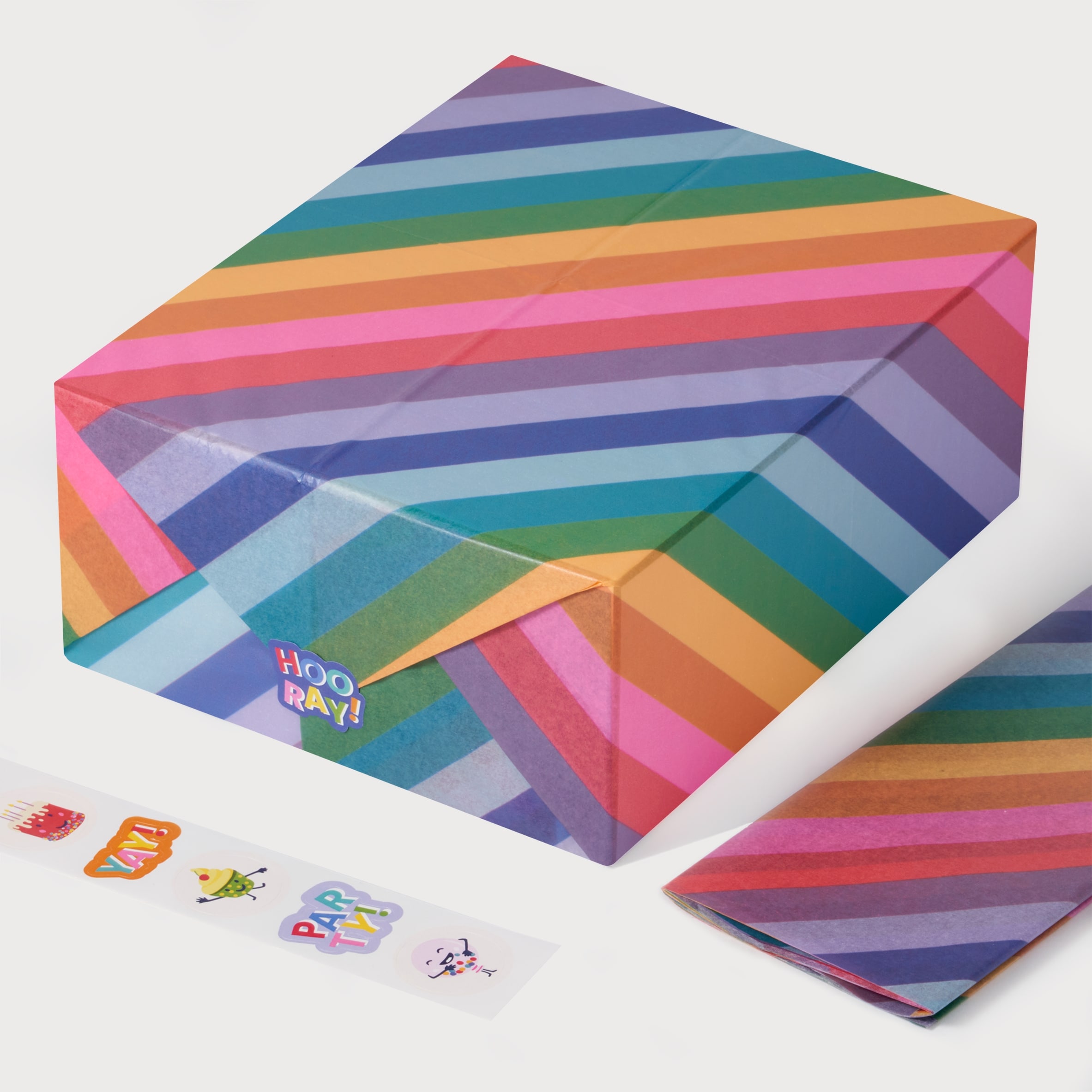 Paperchase Rainbow 3pk Tissue with stickers thumbnail 4