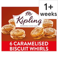 Mr Kipling Caramelised Biscuit Viennese Whirls Cakes 6 pack