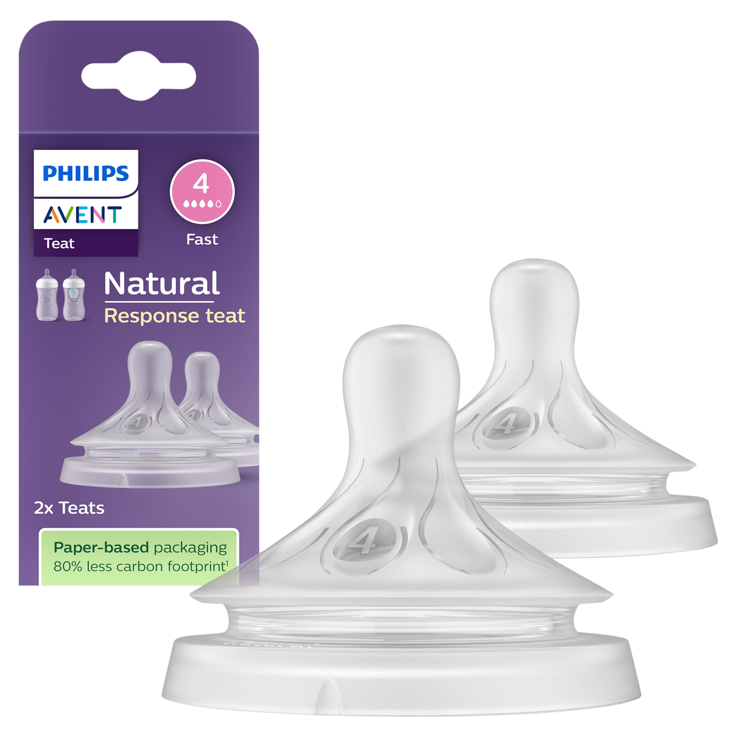Philips Avent Natural Response Teat Flow 4 3m+ 2 Pack