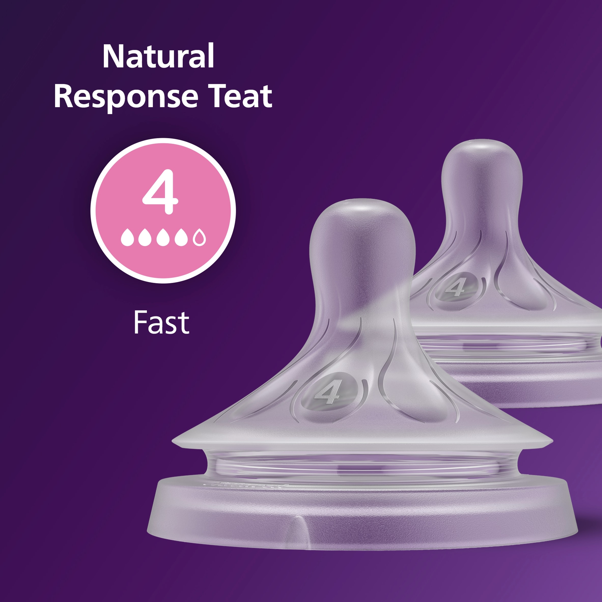 Philips Avent Natural Response Teat Flow 4 3m+ 2 Pack thumbnail 2