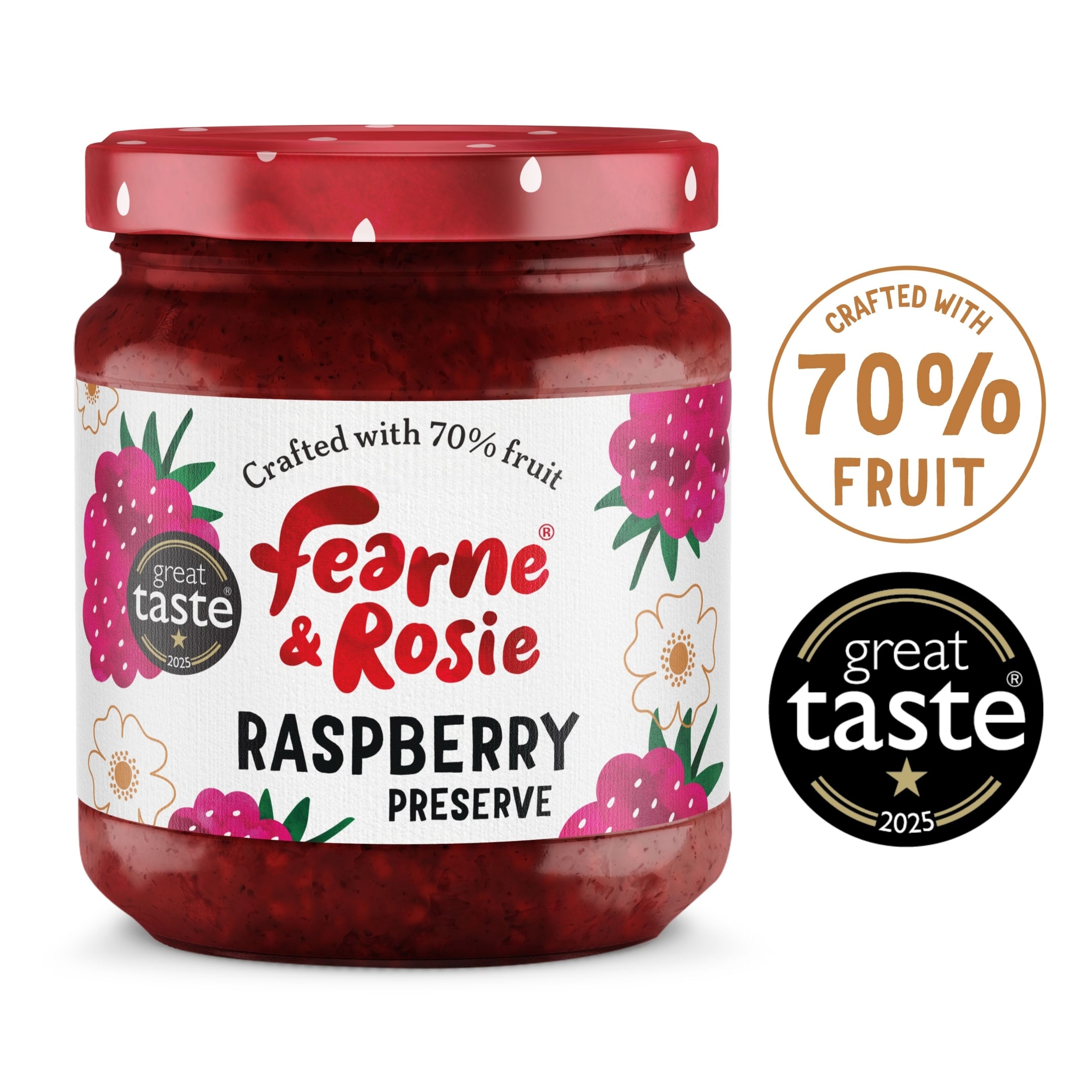 Fearne & Rosie Raspberry Jam 70% Fruit