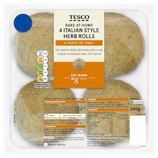 Tesco bake at home Italian style herb rolls 240g