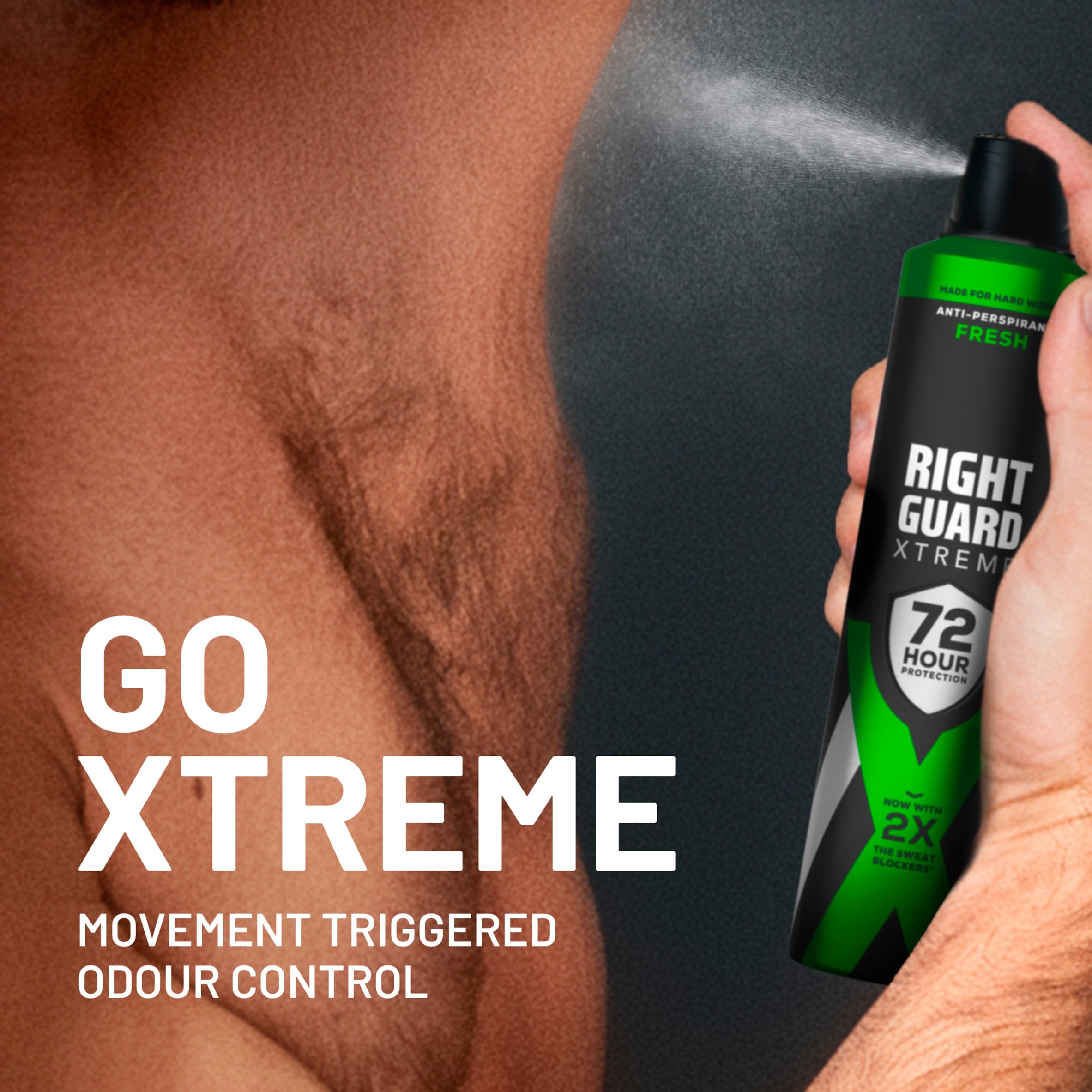 Right Guard Xtreme Male 72 Hours Protection Anti-Perspirant Fresh 250ml  thumbnail 3