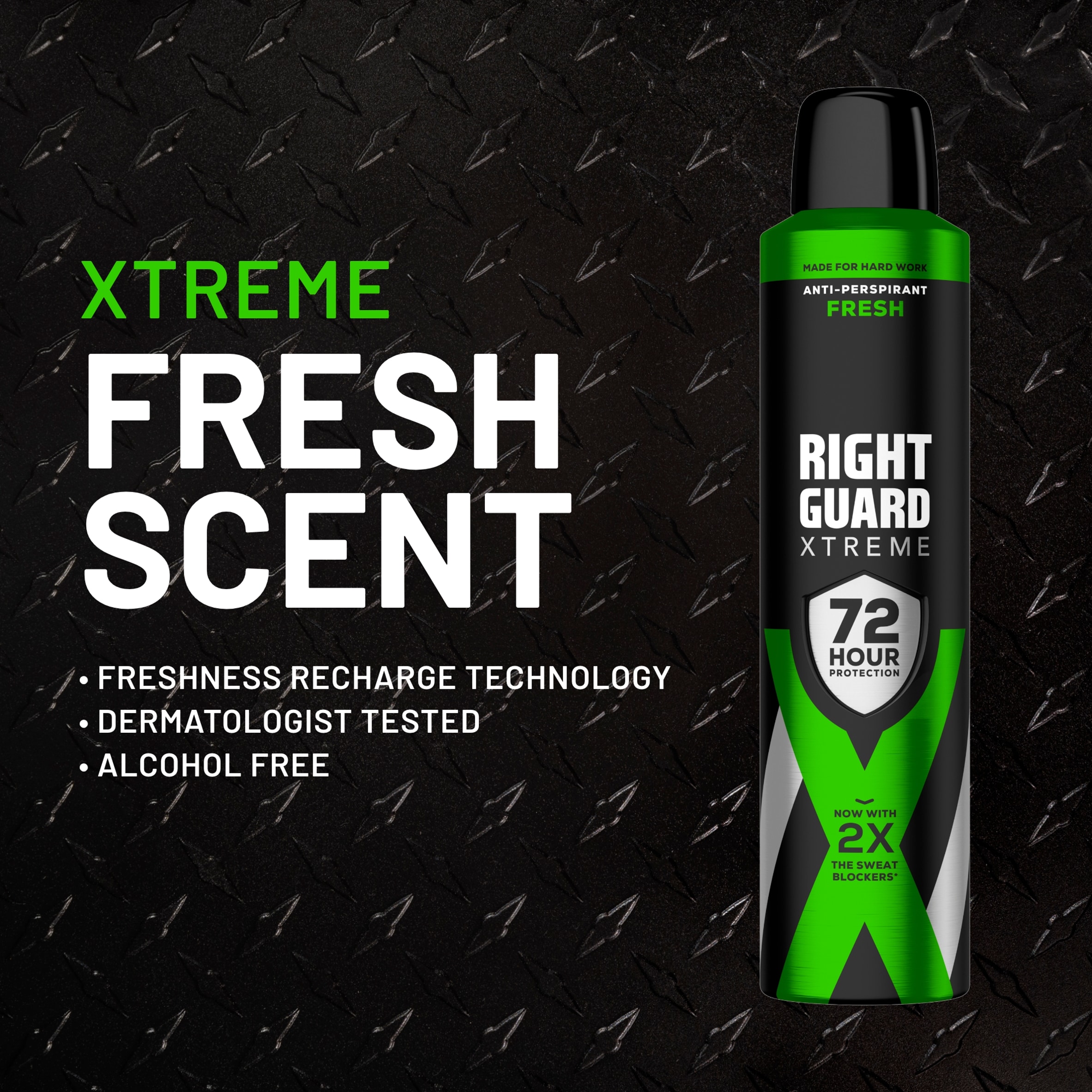 Right Guard Xtreme Male 72 Hours Protection Anti-Perspirant Fresh 250ml  thumbnail 4